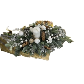 Centrotavola rettangolare  con 3 candela